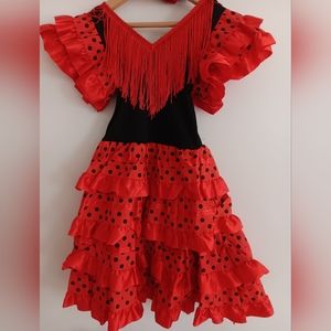 Toddler Flamenco Dancer Dress Size 4 Toddler
